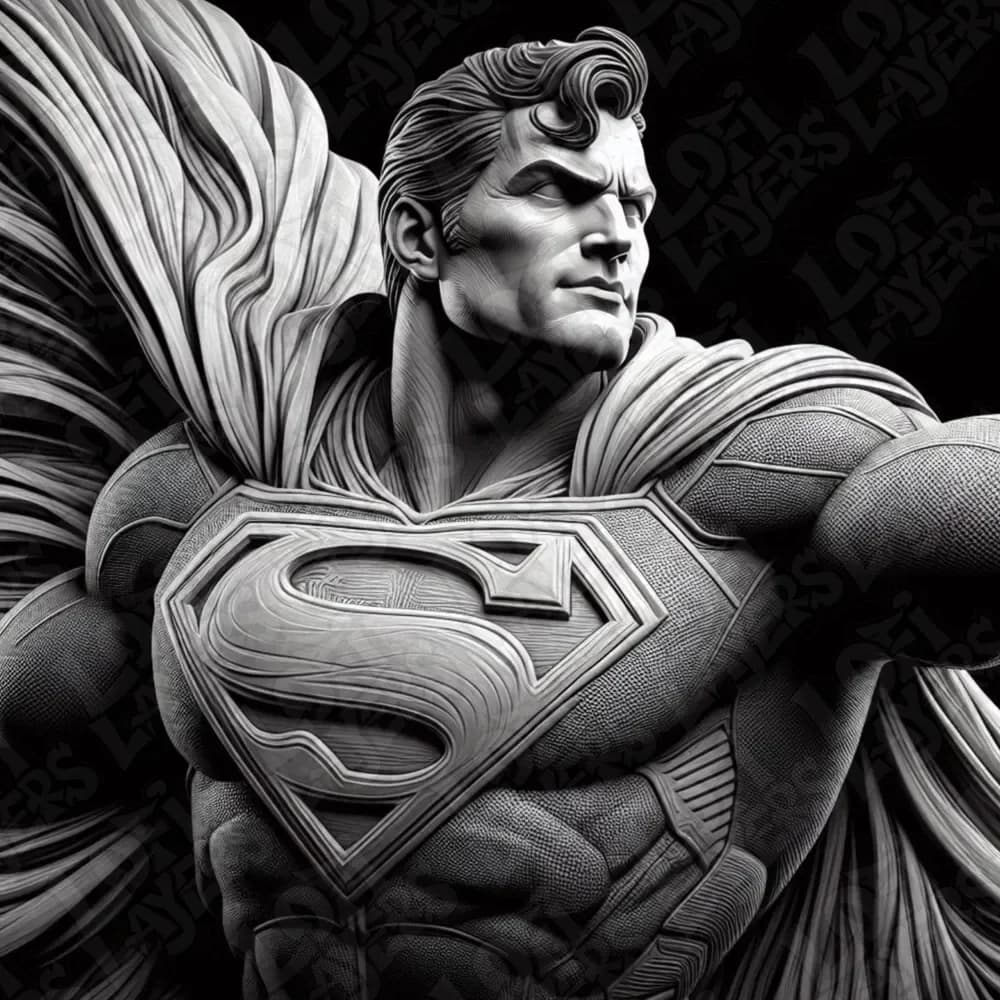 Superman Relife Style Hueforge by LoFi Layers HueForge model: Superman Relife Style Hueforge by LoFi Layers