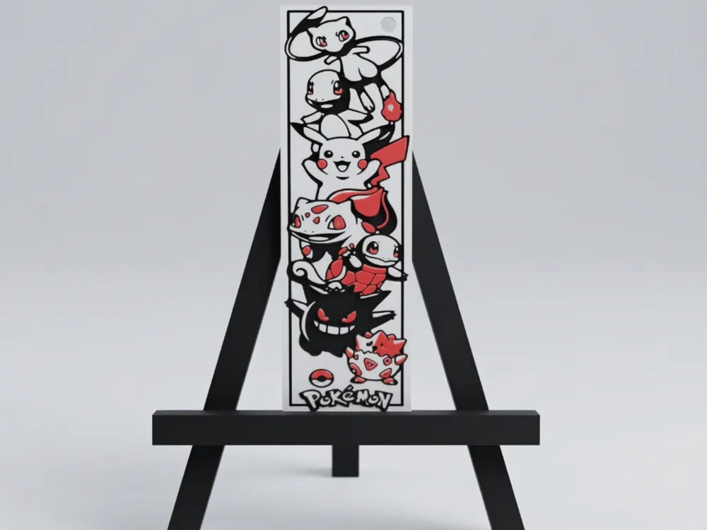 Pokemon Bookmark by Welsh Maker HueForge model: Pokemon Bookmark by Welsh Maker