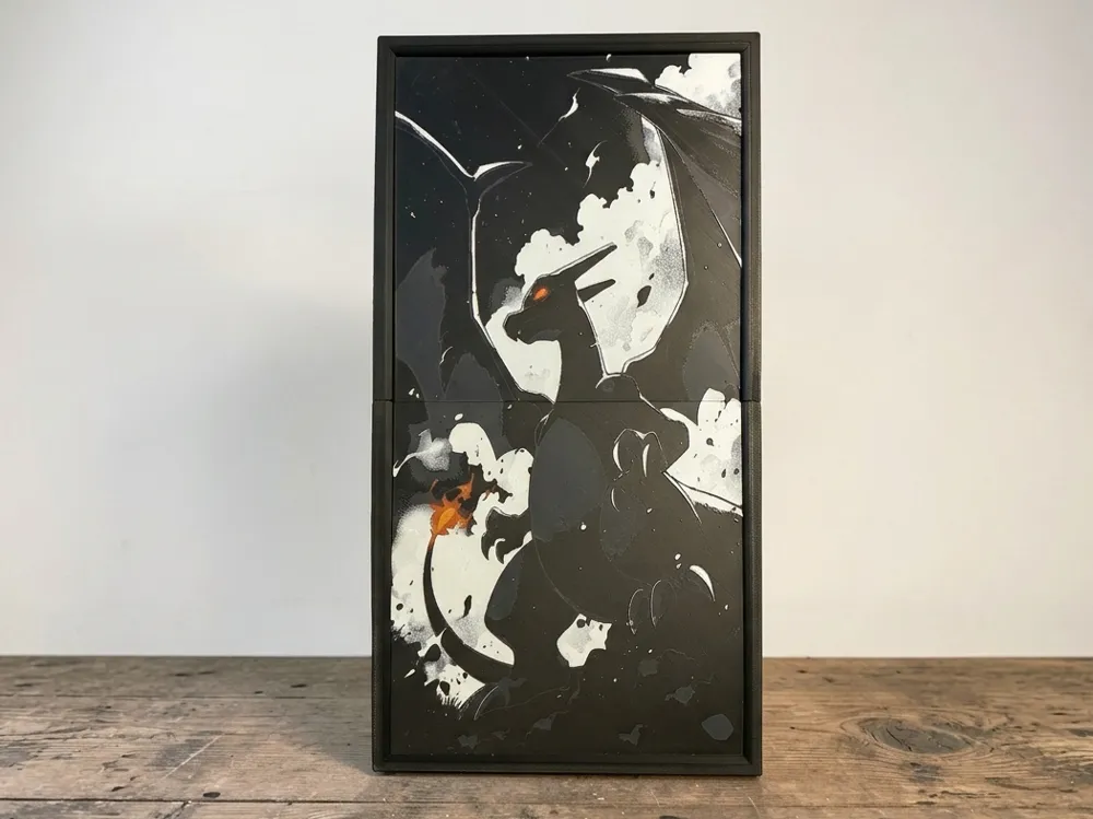 Shiny Charizard - 2 pcs Hueforge Picture by The SkyLab 3D HueForge model: Shiny Charizard - 2 pcs Hueforge Picture by The SkyLab 3D