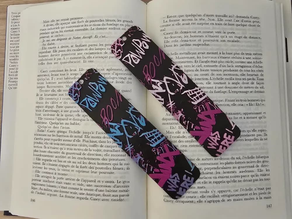Bookmark Jinx Graffiti by Kactus Fpv HueForge model: Bookmark Jinx Graffiti by Kactus Fpv