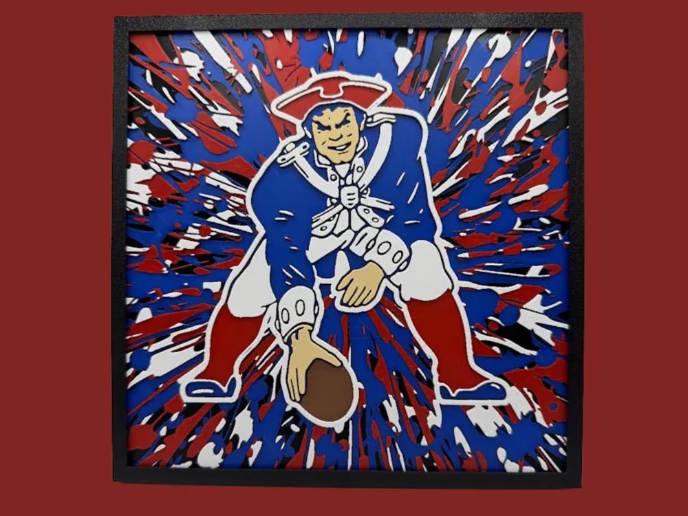 New England Patriots - Retro Logo - NFL Series 2 by Canadian Gamer HueForge model: New England Patriots - Retro Logo - NFL Series 2 by Canadian Gamer