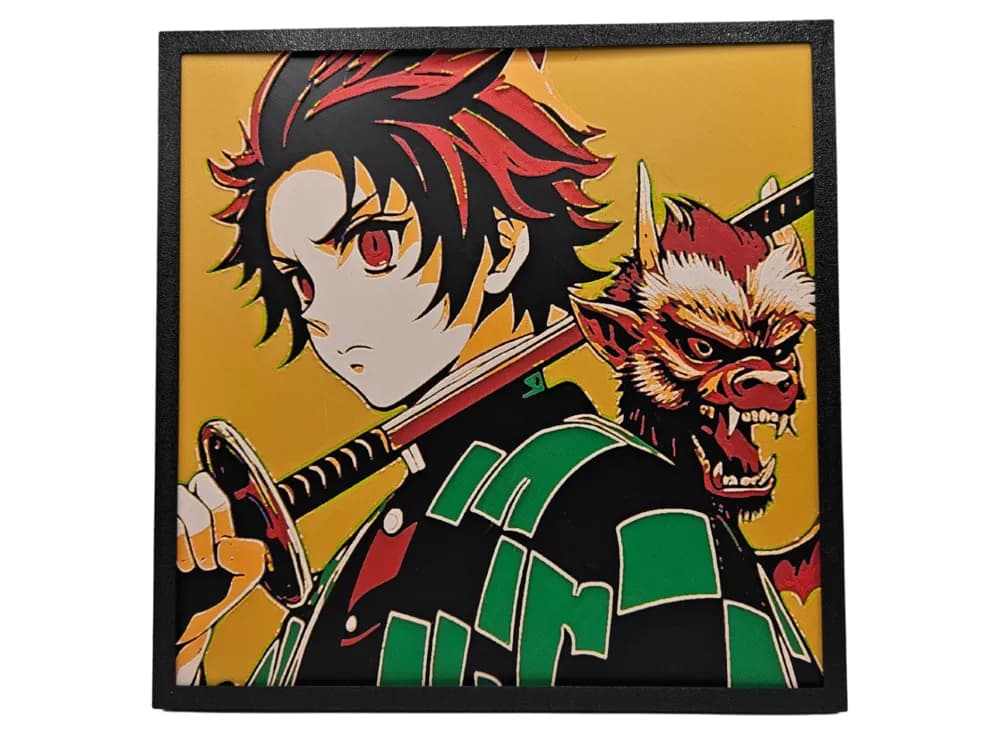 Demon Slayer - Tanjiro Kamado by BusyKikiBee HueForge model: Demon Slayer - Tanjiro Kamado by BusyKikiBee