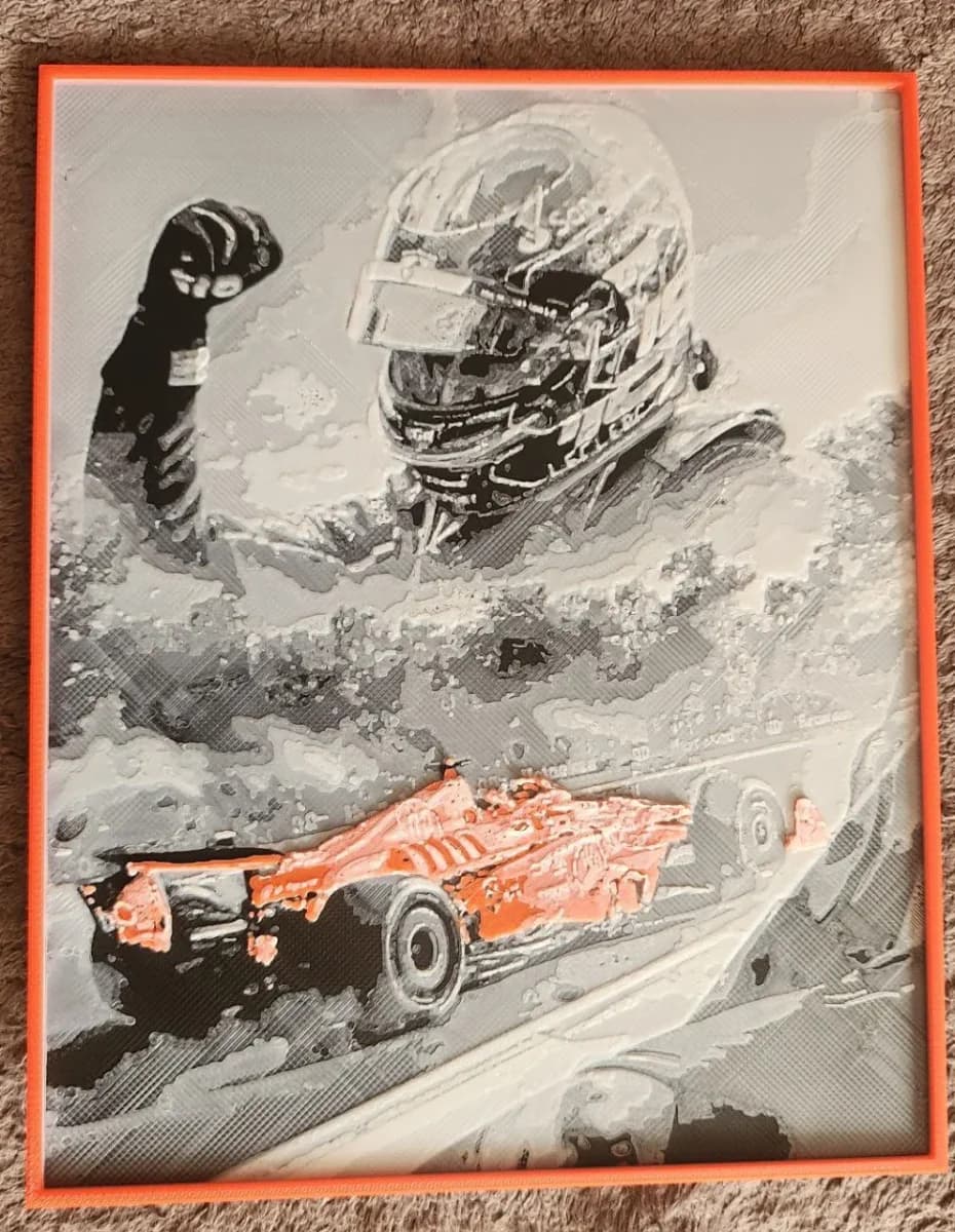 Leclerc Ferrari Monza Victory - HueForge Leclerc Ferrari Monza Victory - HueForge