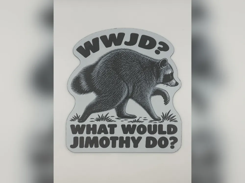 Jimothy WWJD HueForge Print Jimothy WWJD HueForge Print