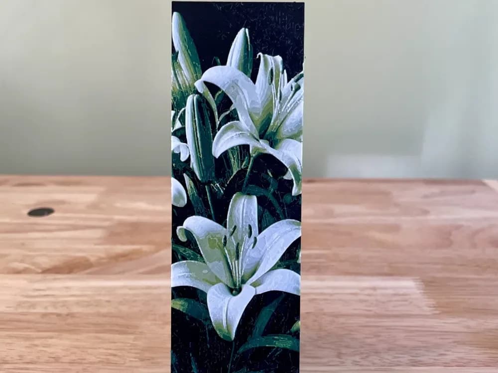 Easter Lily Bookmark by 3D_Forged HueForge model: Easter Lily Bookmark by 3D_Forged