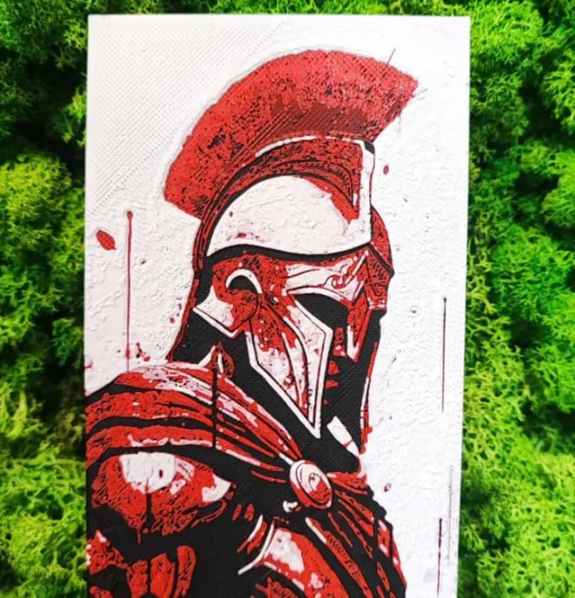 Fate of the Warrior by Garuda3D HueForge model: Fate of the Warrior by Garuda3D