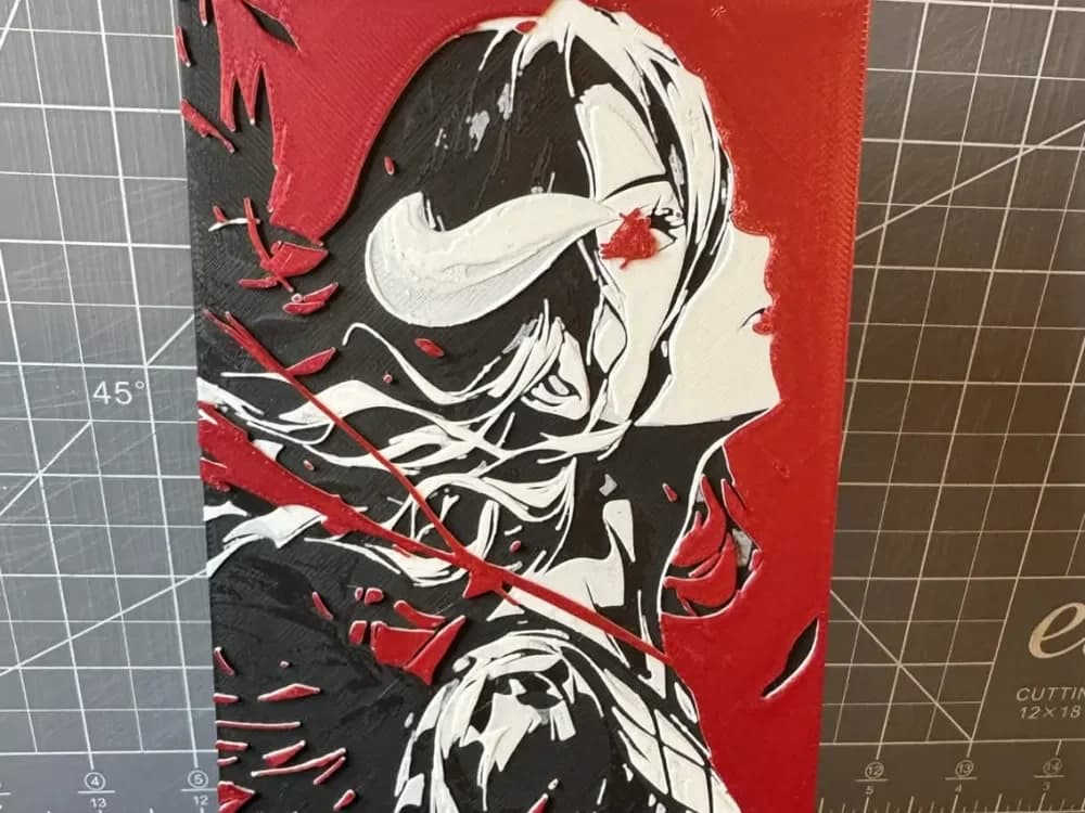 HueForge model: 4x8 hueforge of Albedo from Overlord by SBC Creations