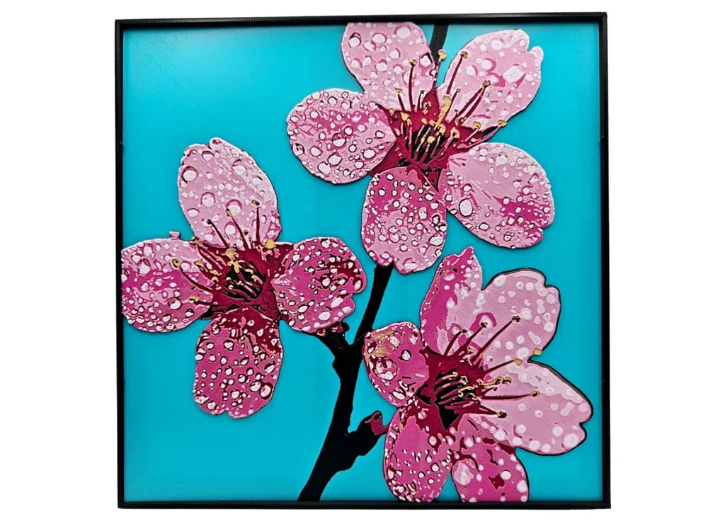 Orchid Droplets by BusyKikiBee HueForge model: Orchid Droplets by BusyKikiBee
