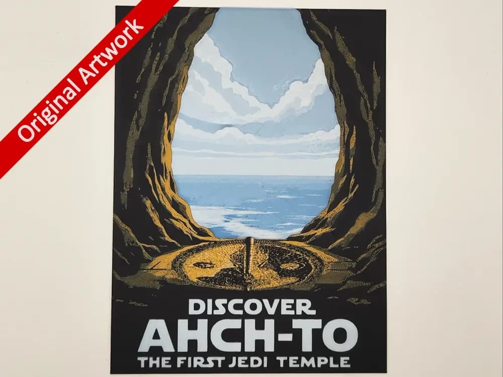 Ahch-to travel poster - hueforge by Altf4-Formation HueForge model: Ahch-to travel poster - hueforge by Altf4-Formation