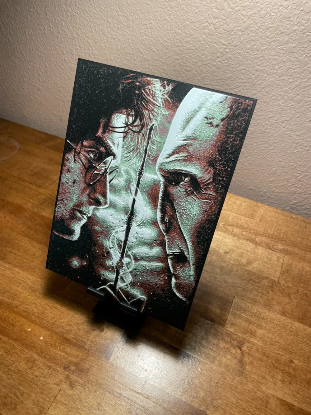 HueForge model: 6-Color-Harry Vs. Voldemort Green and Red by Cloudy Nostalgia