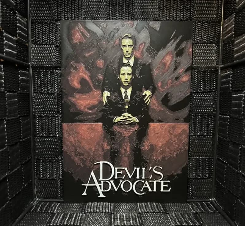 Hueforge Movie Poster - Devil's Avocate - by JoDau HueForge model: Hueforge Movie Poster - Devil's Avocate - by JoDau