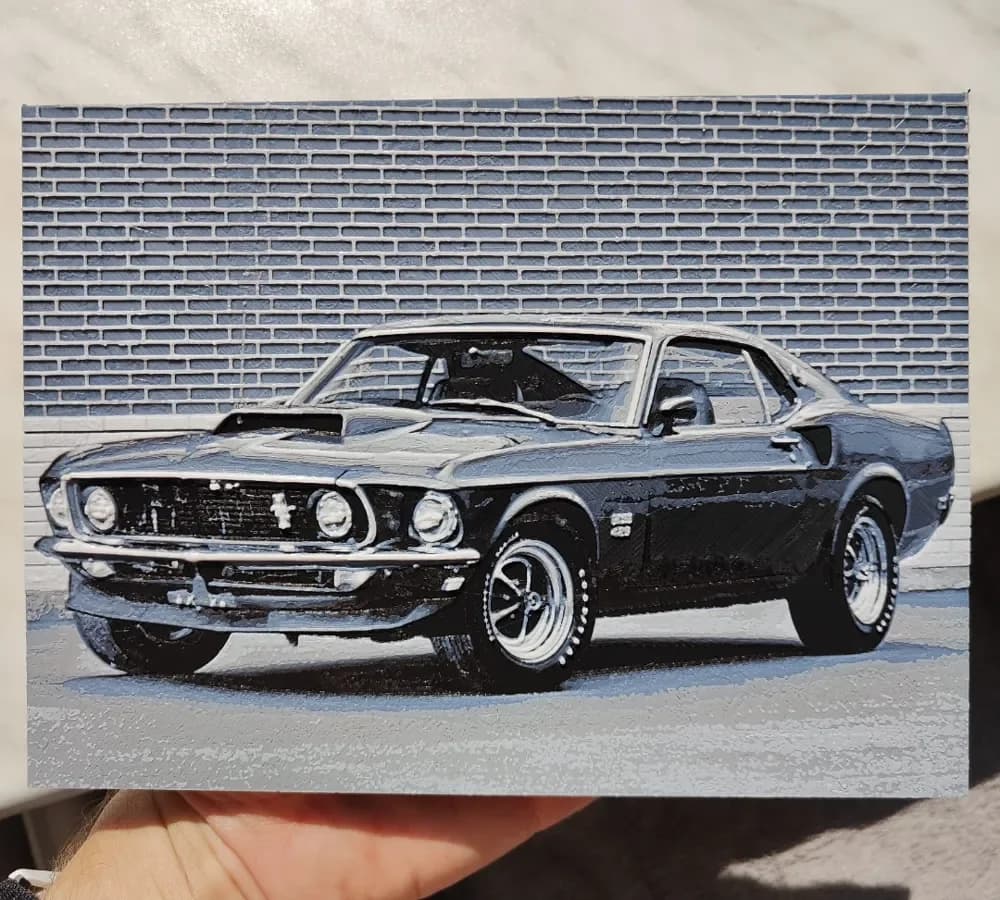 Mustang Boss 429 - 1969 - Hueforge by BeaN HueForge model: Mustang Boss 429 - 1969 - Hueforge by BeaN