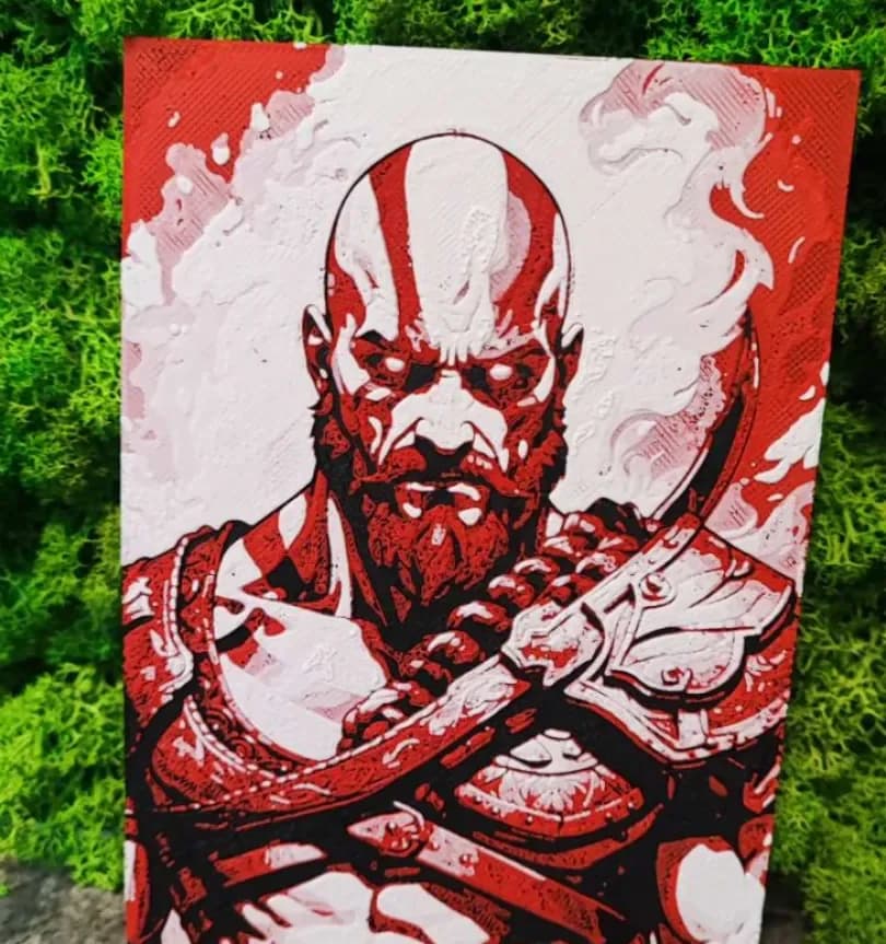 God Of War by Garuda3D HueForge model: God Of War by Garuda3D