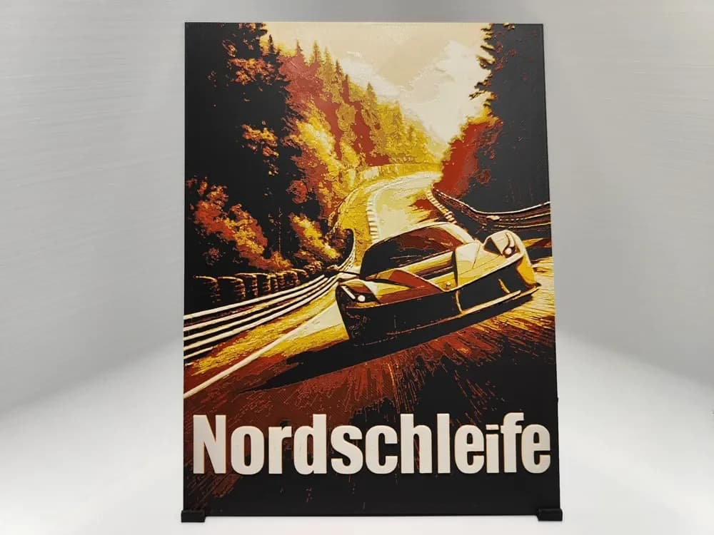 HueForge model: Nordschleife Poster - Hueforge by BeaN
