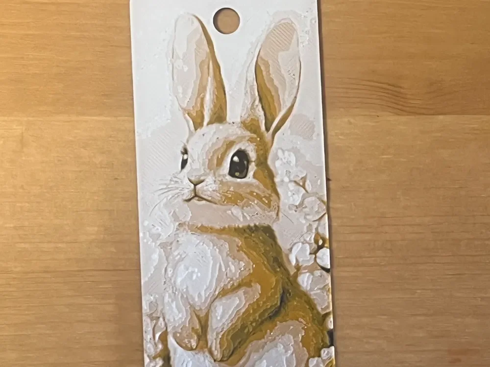 rabbit bookmark by Morganja HueForge model: rabbit bookmark by Morganja