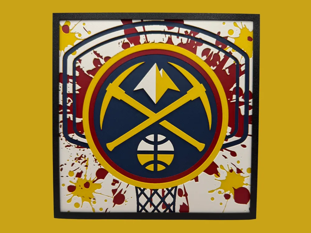 Denver Nuggets - NBA Hueforge by Canadian Gamer HueForge model: Denver Nuggets - NBA Hueforge by Canadian Gamer