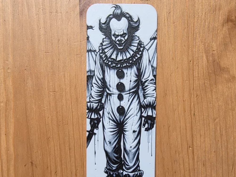 Clown Bookmark by Morganja HueForge model: Clown Bookmark by Morganja