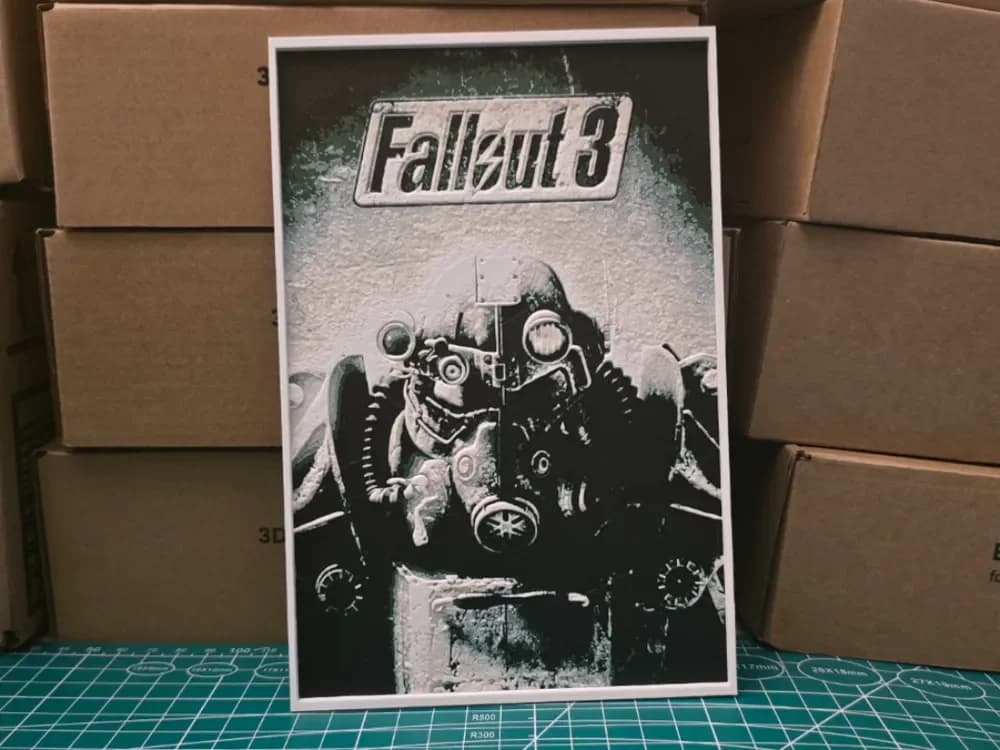 Fallout 3 Poster - Hueforge Art by Lumpy3D HueForge model: Fallout 3 Poster - Hueforge Art by Lumpy3D