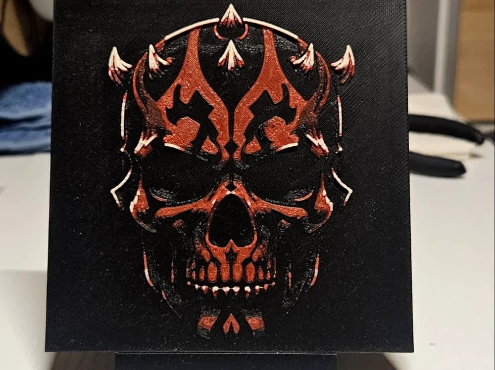 Star Wars Darth Maul Skull by Mano's 3d_Art HueForge model: Star Wars Darth Maul Skull by Mano's 3d_Art