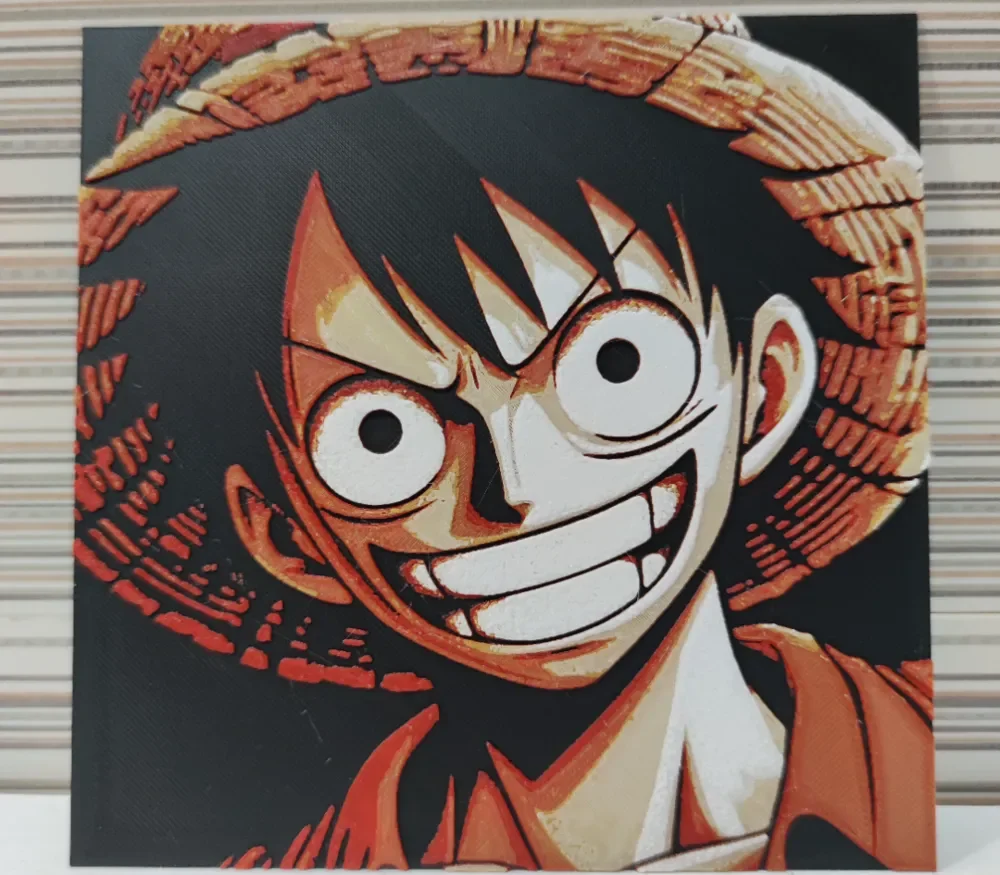 Portrait of Luffy by Litolunar HueForge model: Portrait of Luffy by Litolunar