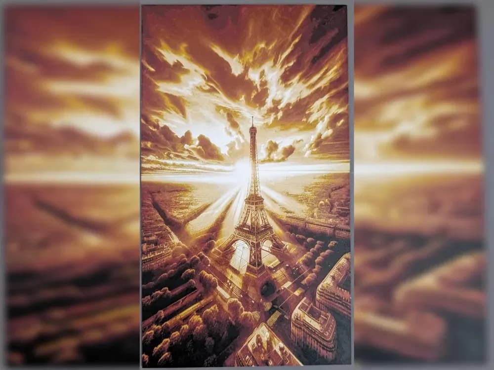 Eiffel Tower hueforge by LuisArnauth HueForge model: Eiffel Tower hueforge by LuisArnauth