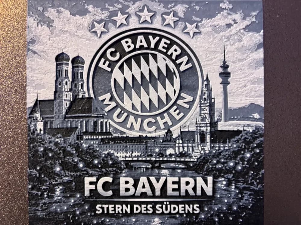 FC Bayern München Skyline Hueforge by Reeftank&more HueForge model: FC Bayern München Skyline Hueforge by Reeftank&more