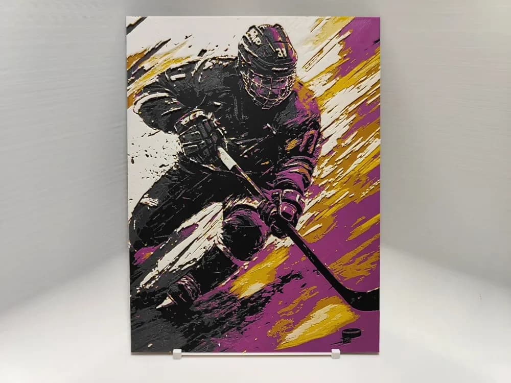 Hockey Player - Hueforge by BeaN HueForge model: Hockey Player - Hueforge by BeaN