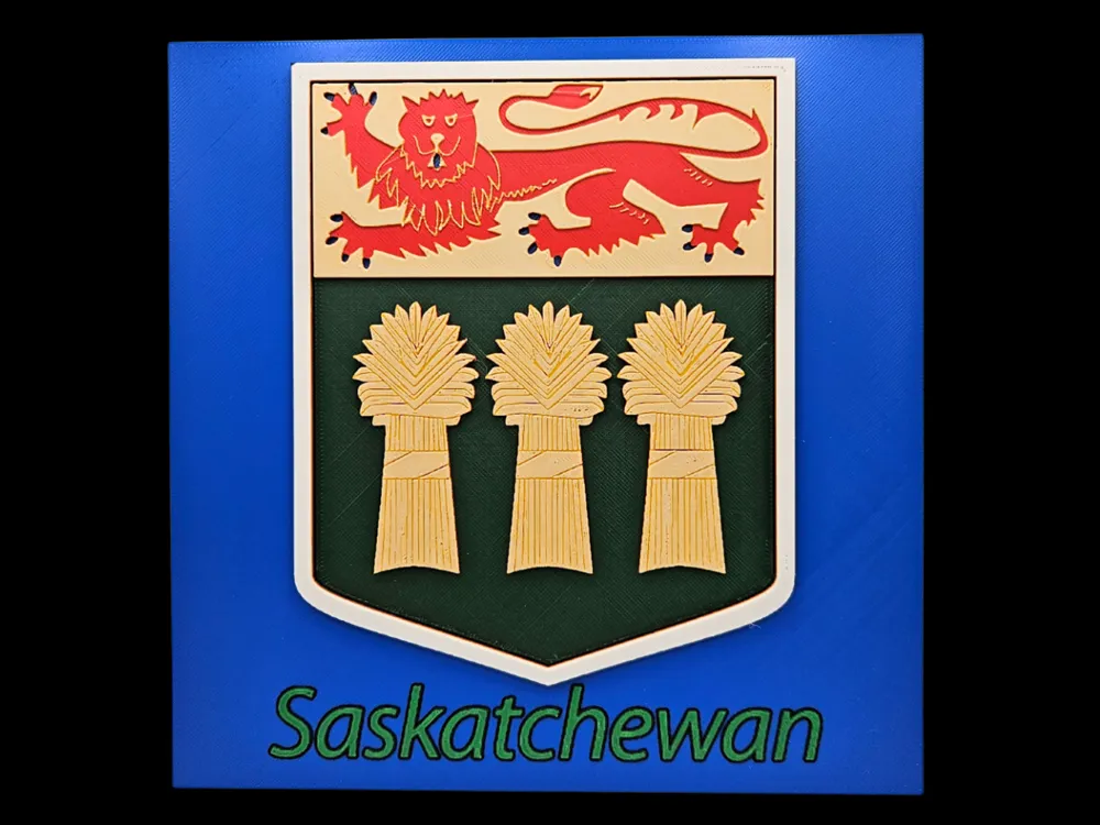 HueForge model: Saskatchewan by BusyKikiBee