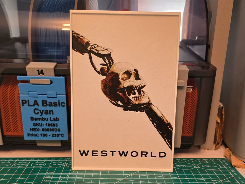 Westworld Series Poster - Hueforge Art by Lumpy3D HueForge model: Westworld Series Poster - Hueforge Art by Lumpy3D
