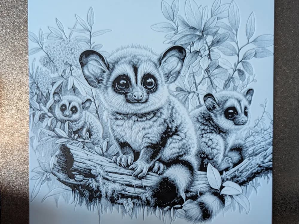 Bushbabies garden - hueforge - 2 colours Bushbabies garden - hueforge - 2 colours