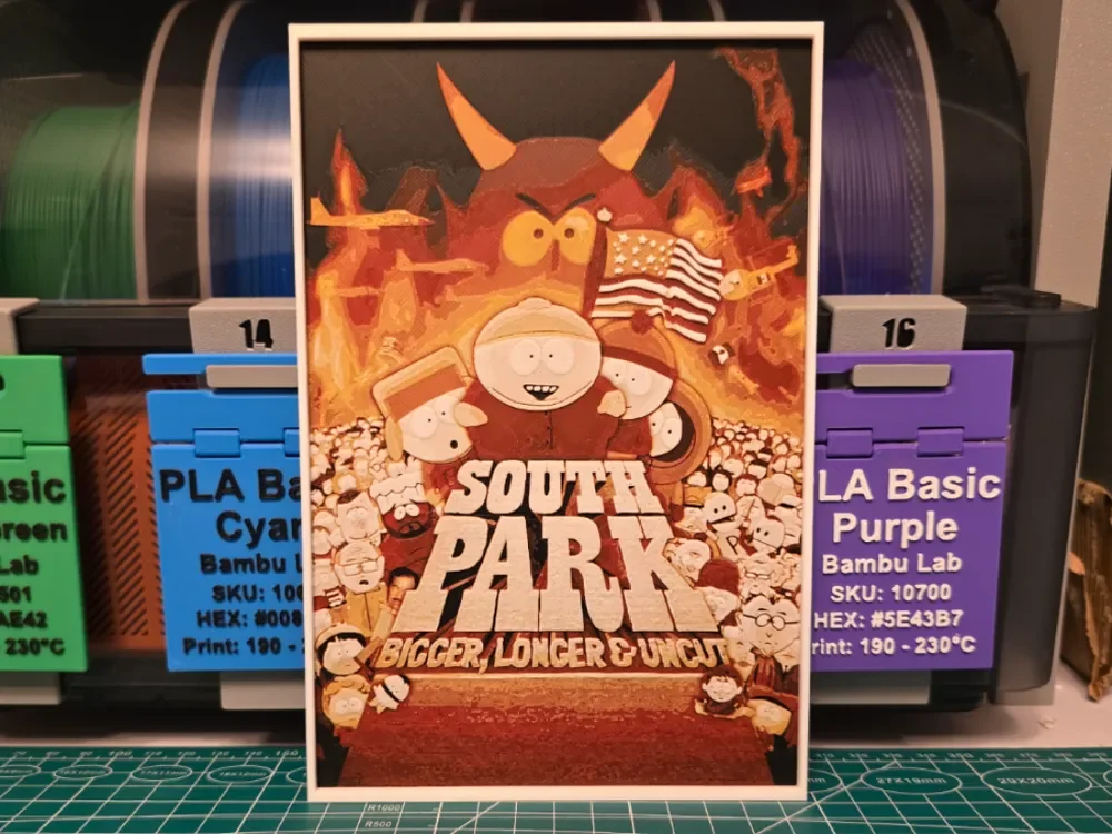 South Park: Bigger, Longer & Uncut - Hueforge Art by Lumpy3D HueForge model: South Park: Bigger, Longer & Uncut - Hueforge Art by Lumpy3D
