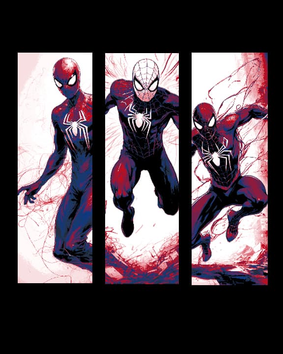 Fan Art Sketches of Marvel's Amazing Spiderman Swinging into Action - Set of 3 Bookmarks Fan Art Sketches of Marvel's Amazing Spiderman Swinging into Action - Set of 3 Bookmarks