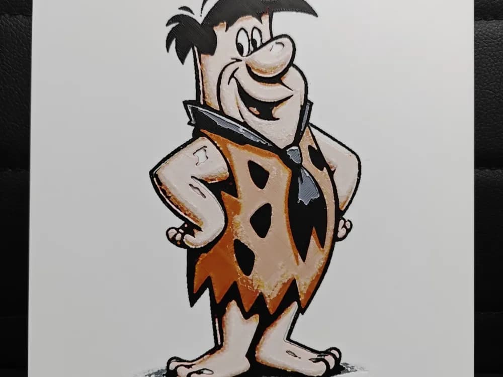 HueForge model: Fred Flintstone by TheHueforgeLady