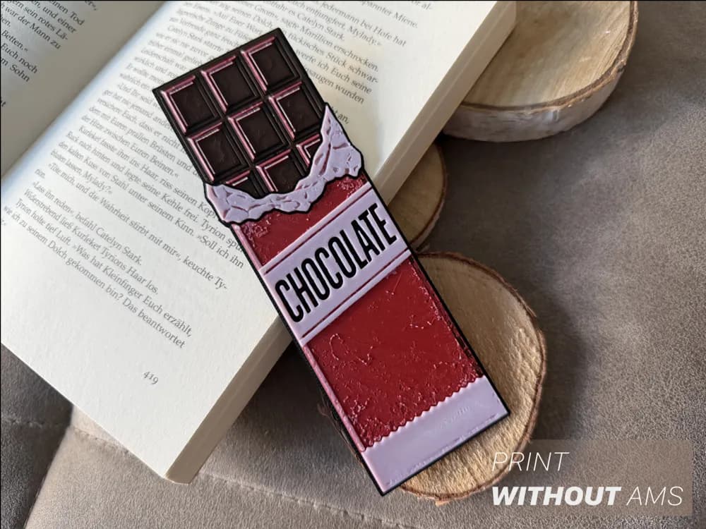 Chocolate Bar Bookmark by Loupes HueForge model: Chocolate Bar Bookmark by Loupes