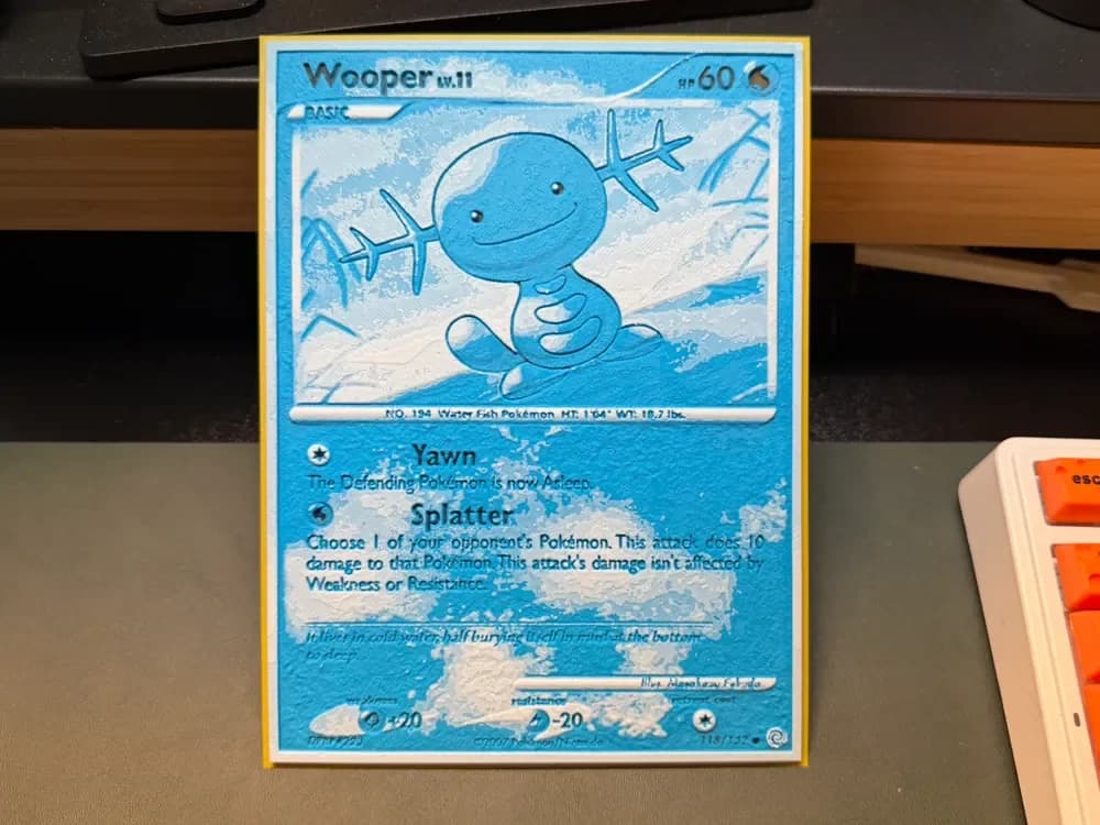 Pokemon Whooper HueForge by liv_3d HueForge model: Pokemon Whooper HueForge by liv_3d