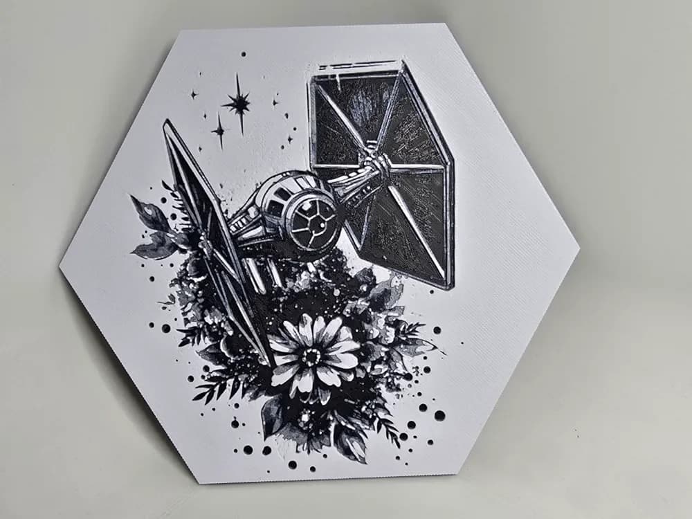 Tie Fighter Hueforge by Aprilk6366 HueForge model: Tie Fighter Hueforge by Aprilk6366