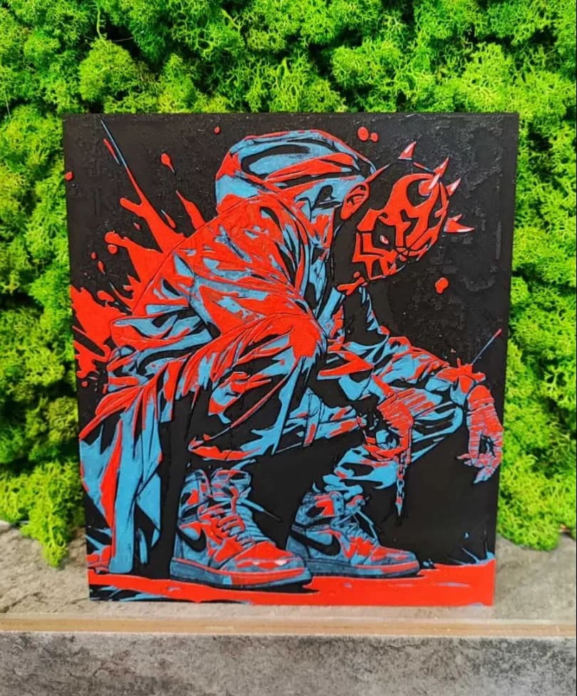 Darth Maul Nike by Garuda3D HueForge model: Darth Maul Nike by Garuda3D