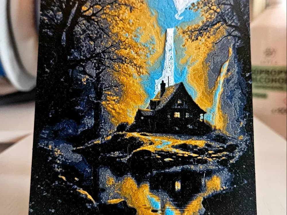 Painted scenery house by Mano's 3d_Art HueForge model: Painted scenery house by Mano's 3d_Art