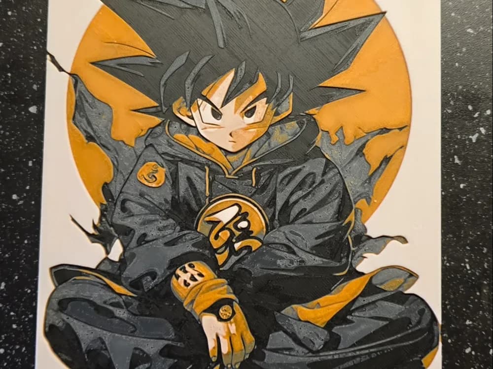 Street Sangoku Dragon Ball by 3D-Mentiel HueForge model: Street Sangoku Dragon Ball by 3D-Mentiel