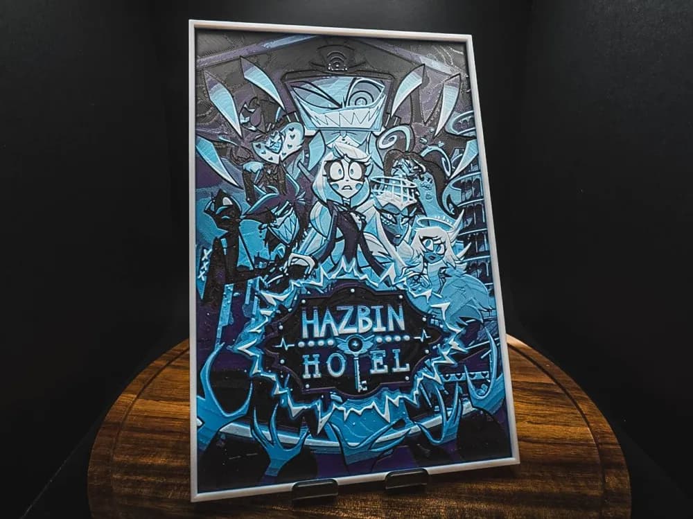 Hazbin Hotel (Season 2) (Series Poster - HueForge) by HugheCraft HueForge model: Hazbin Hotel (Season 2) (Series Poster - HueForge) by HugheCraft