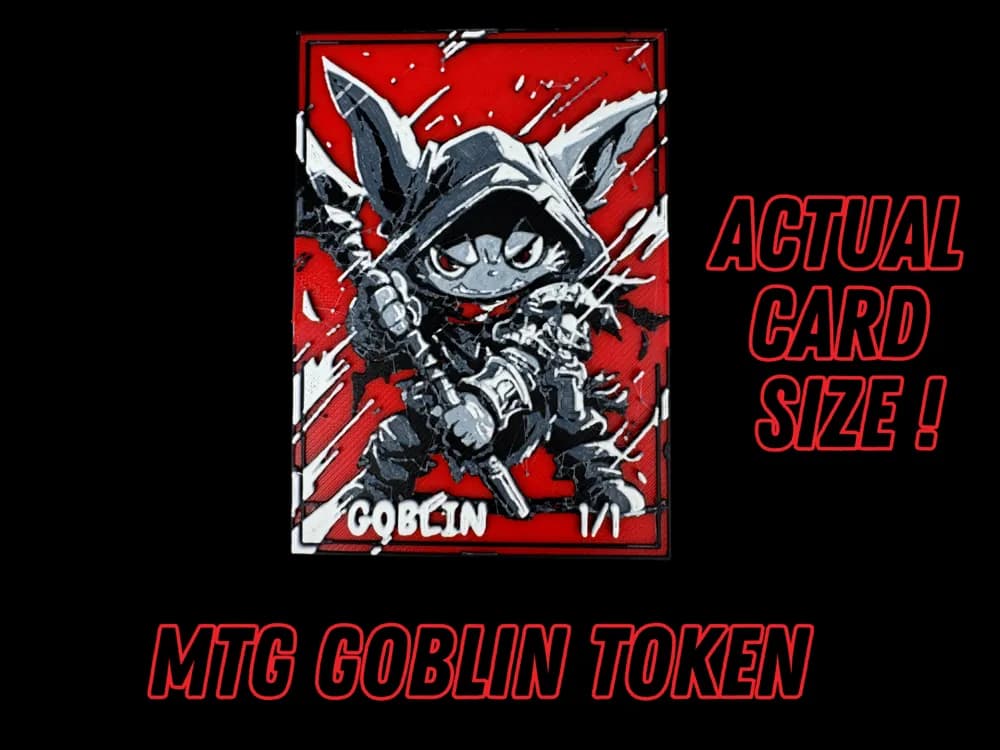 Goblin Token - Magic The Gathering by Canadian Gamer HueForge model: Goblin Token - Magic The Gathering by Canadian Gamer
