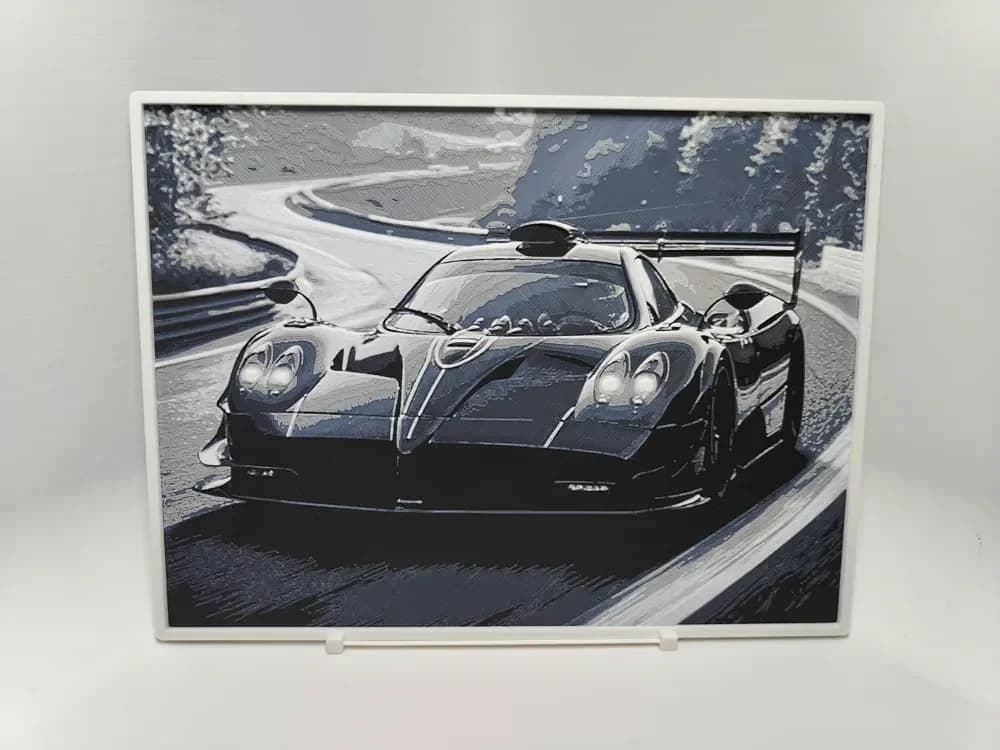 HueForge model: Pagani Zonda - Hueforge by BeaN