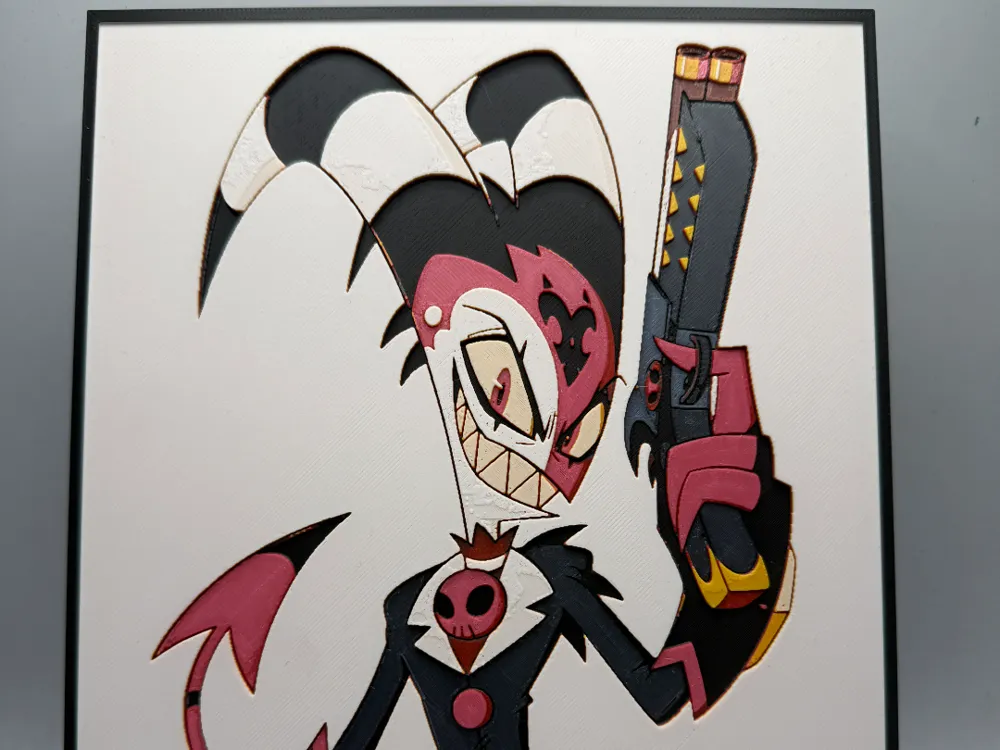 HueForge model: Blitzo Helluva Boss Hueforge by MonkeyForge 3D