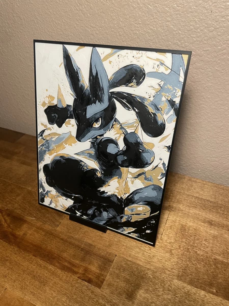 Lucario by Cloudy Nostalgia HueForge model: Lucario by Cloudy Nostalgia