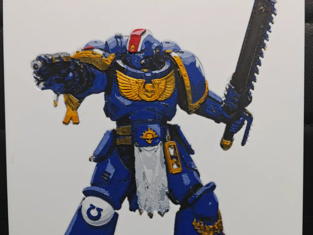 Ultramarines War hammer 40K by TheHueforgeLady HueForge model: Ultramarines War hammer 40K by TheHueforgeLady