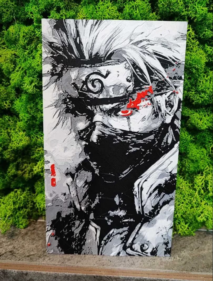 Kakashi's Sharingan by Garuda3D HueForge model: Kakashi's Sharingan by Garuda3D