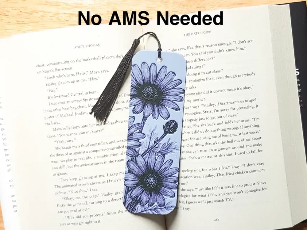 Bookmark, daisy. Hueforge by Dame Jo HueForge model: Bookmark, daisy. Hueforge by Dame Jo