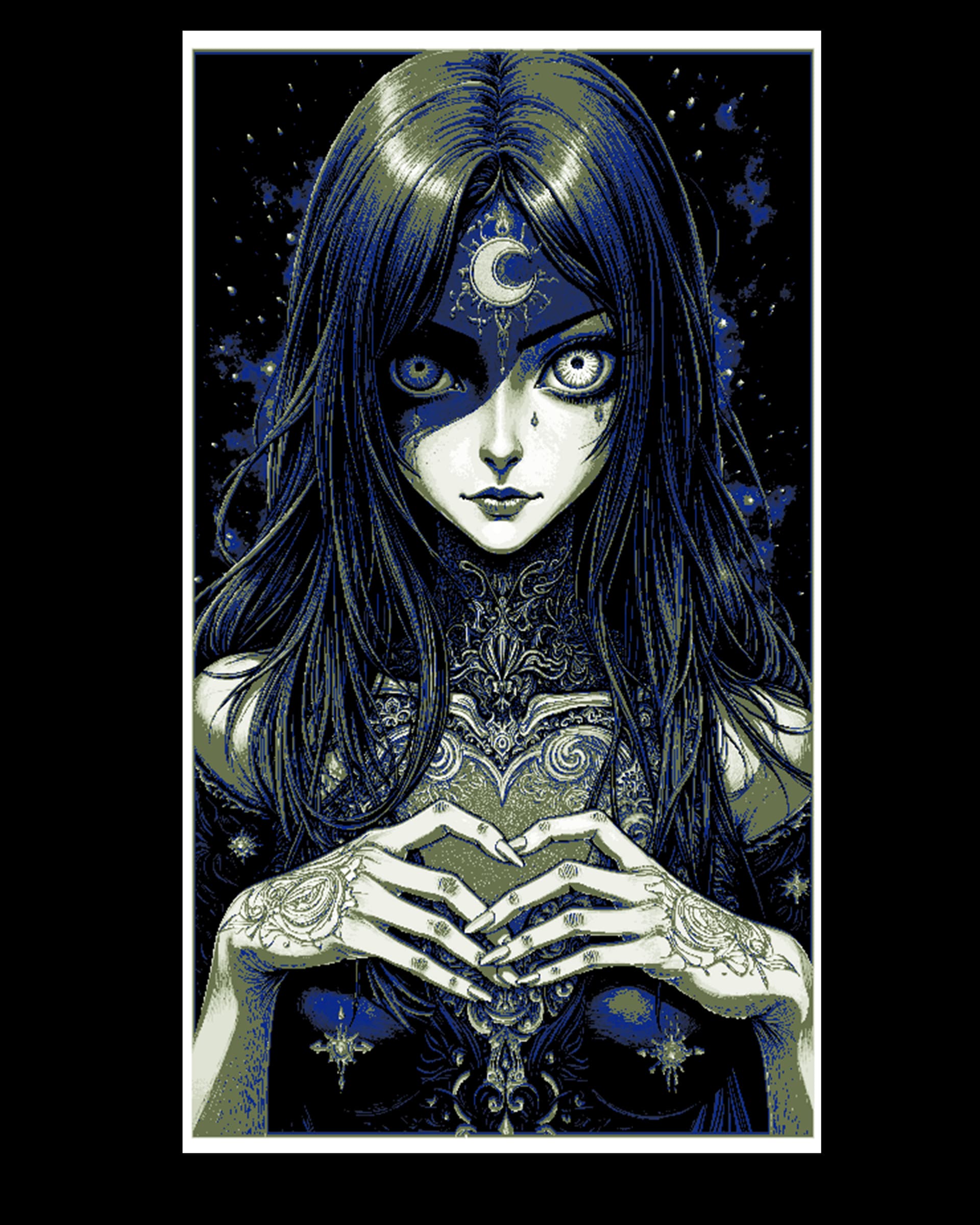 The visions of the watcher - she is watching both mortal and spirit realms - Hueforge art by BooneCo3d HueForge model: The visions of the watcher - she is watching both mortal and spirit realms - Hueforge art by BooneCo3d