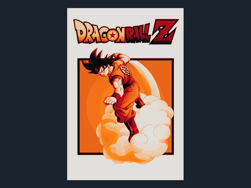 Dragon Ball Z (Series Poster - HueForge) by HugheCraft HueForge model: Dragon Ball Z (Series Poster - HueForge) by HugheCraft