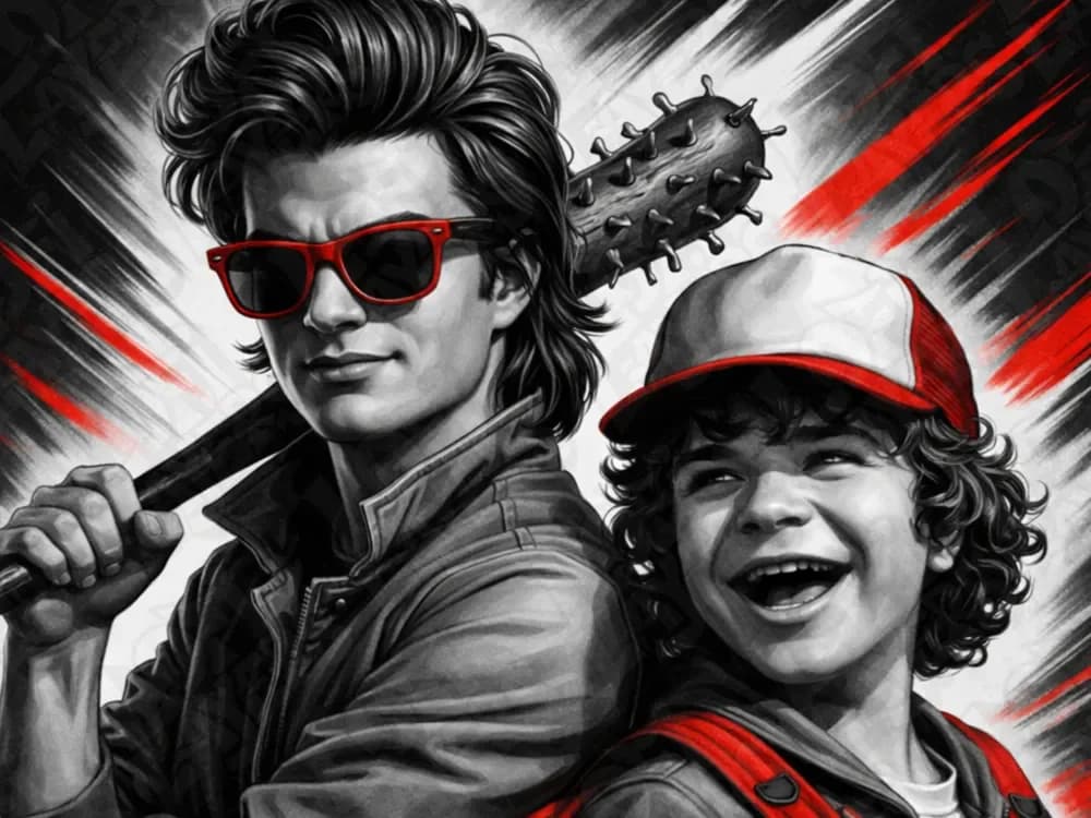 Steve & Dustin – Stranger Things Hueforge by LoFi Layers HueForge model: Steve & Dustin – Stranger Things Hueforge by LoFi Layers